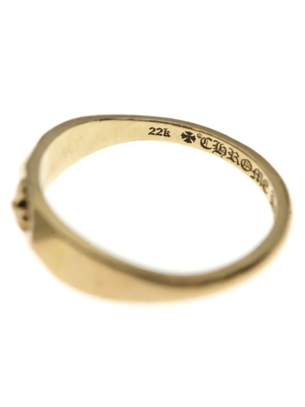 Chrome Hearts Bubblegum Pyramid Plus Sling Gold Ring